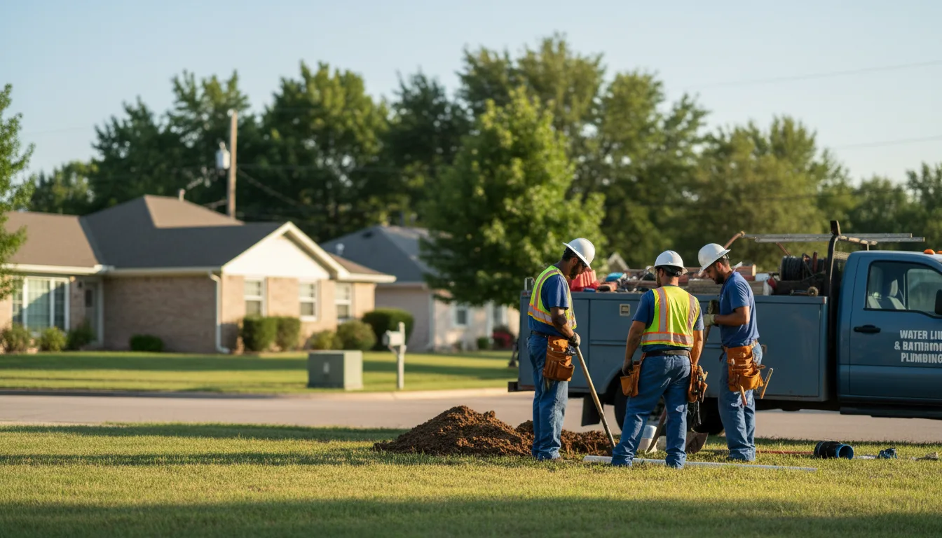 Residential water line and bathroom plumbing service in Stopover, KY